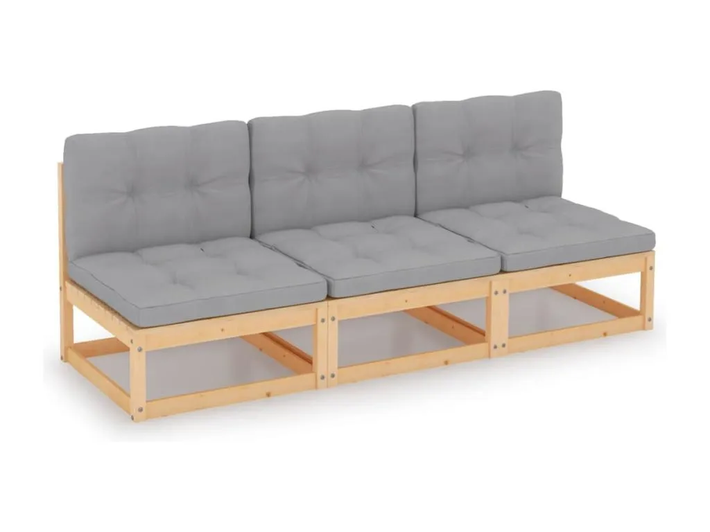 Sofá de jardín 3 plazas con cojines Casabellaes maciza de Casabellaes 63689QVSV