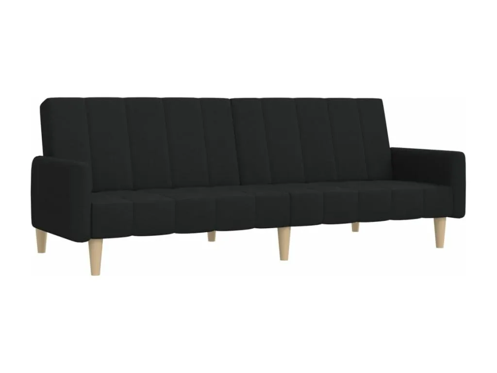 Sofá cama de 2 plazas tela negro