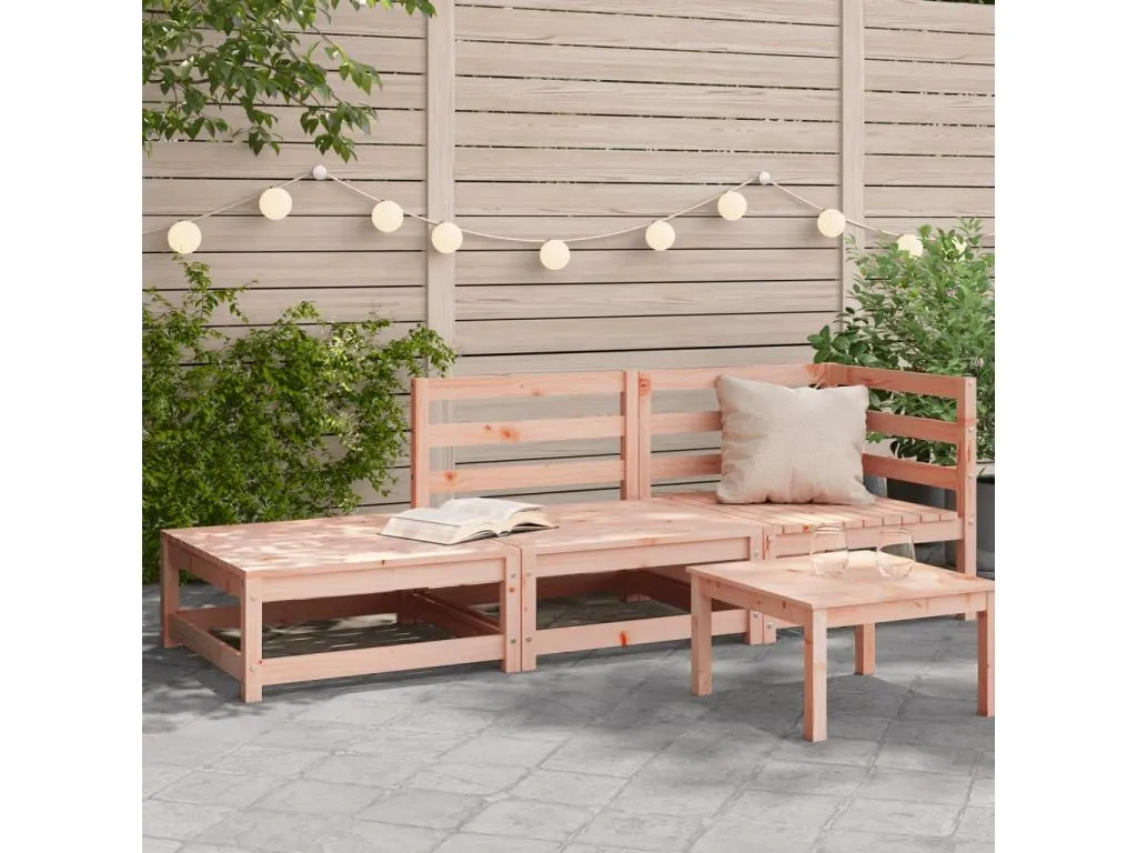Sofá de jardín con reposapiés 2 plazas Habitarluz maciza de Habitarluz MUTK65240