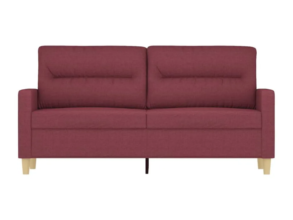 Sofá de 2 plazas de tela rojo tinto 140 cm spii74606