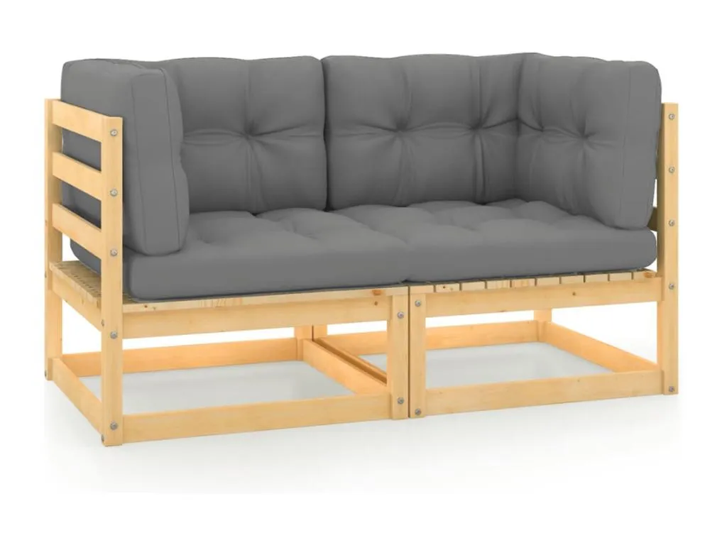 Sofá de jardín 2 plazas con cojines Vivircalido maciza de Vivircalido 99843tpfc