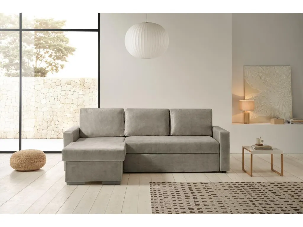 Sofa Cama Chaise Longue Alkihogares Low Cost Gris Izquierda
