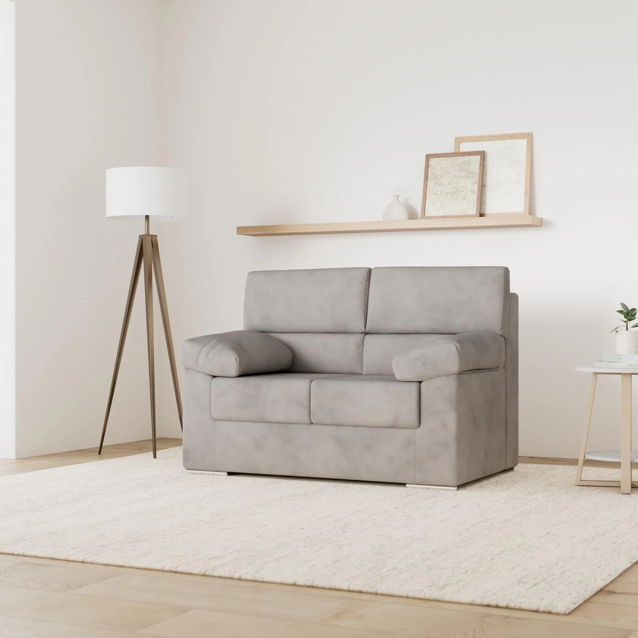 Sofá 2 plazas Nebur tapizado cemento