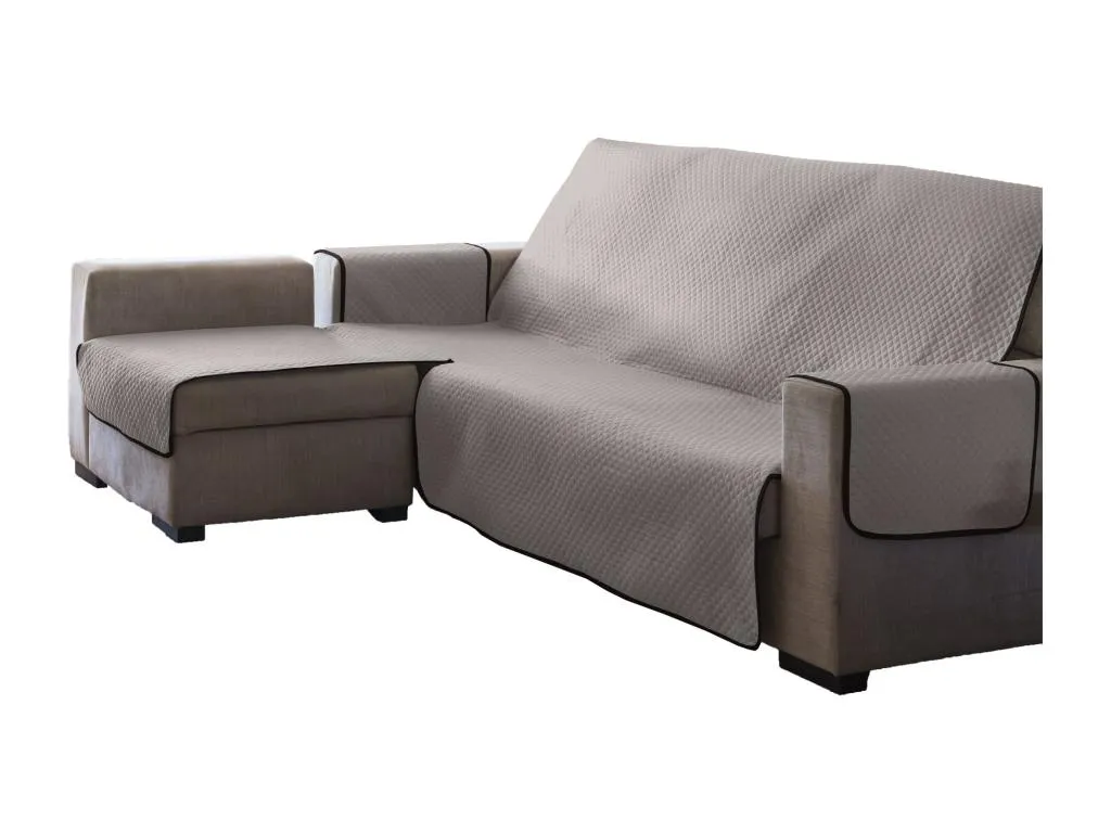 Lluesmahome | Funda de Sofá Acolchada | Chaise Longue de 290 cm con Brazo Izquierdo | Tela de 290x255 cm | Modelo Lluesmahome Color Beige  JX3545225