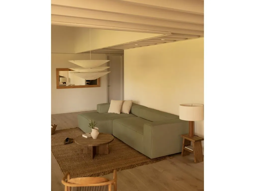 Sofá de 2 plazas con chaise longue izquierdo de pana Hogarmini 250x70x175cm - Hogarmini 90987ghns