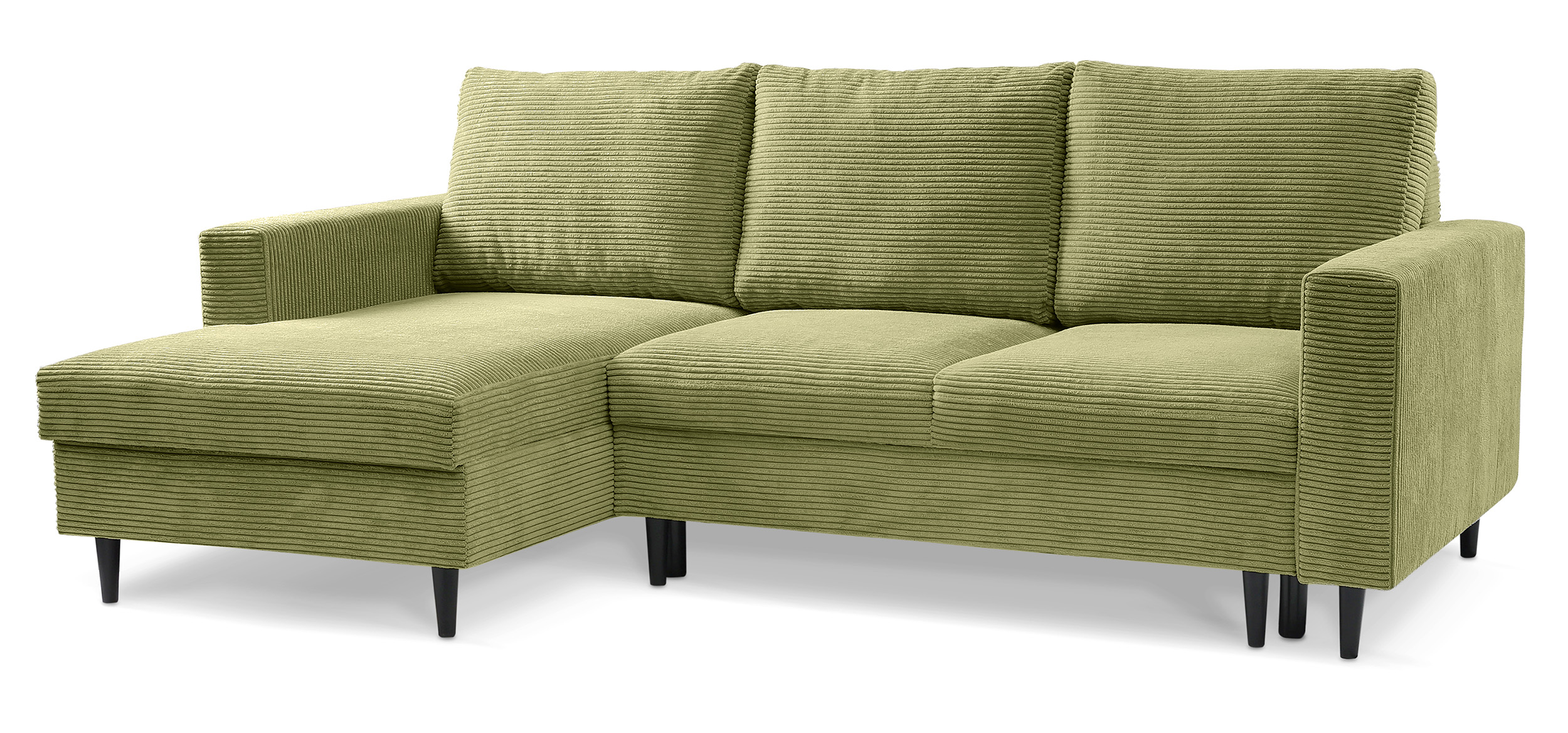 Sofá chaise longue convertible de 3 plazas en color verde pistacho fq3631x1