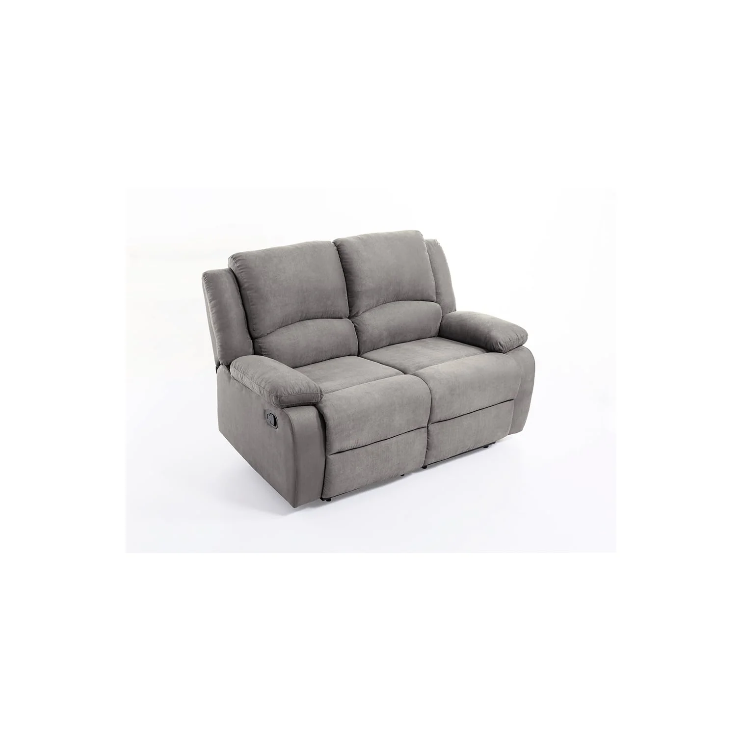 Sofá relax 2 plazas microfibra gris