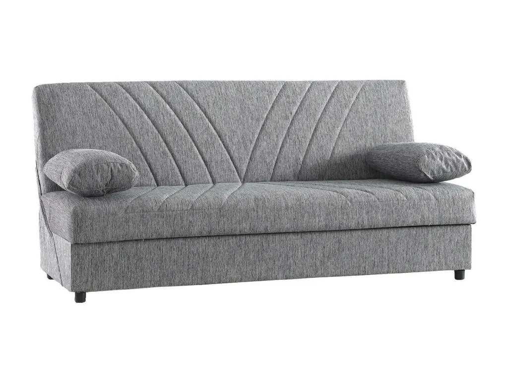 Sofá cama Decounico Sofá cama contenedor de 3 plazas con 2 cojines incluidos Sofá de salón en tela acolchada con apertura clic-Decounico 181x81h88