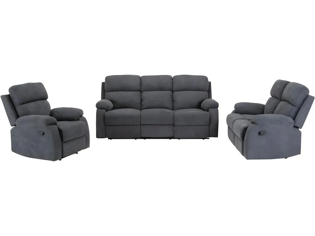 Sofá Patriciabaezcasa de 3 2 1 plazas de tela Patriciabaezcasa - Antracita