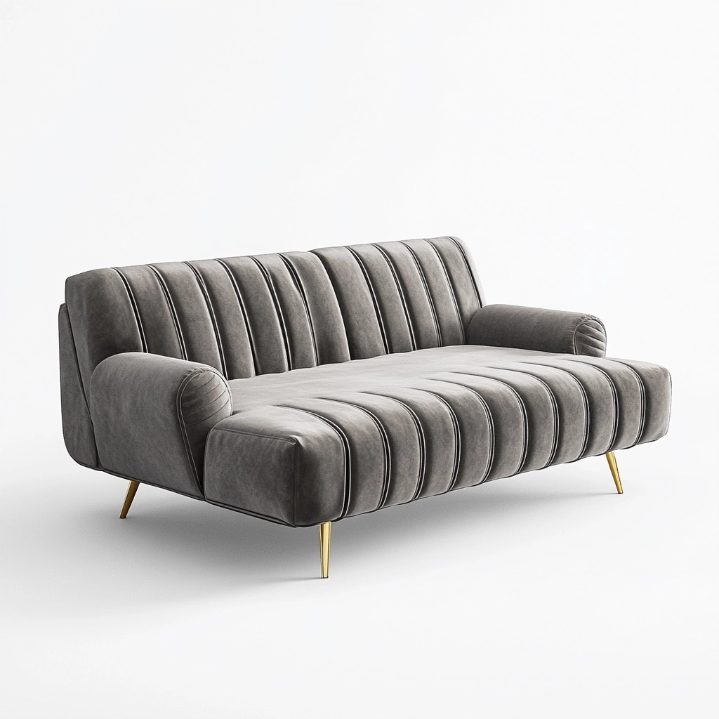 Sofá reclinable moderno para sala de estar de tela gris 3 plazas