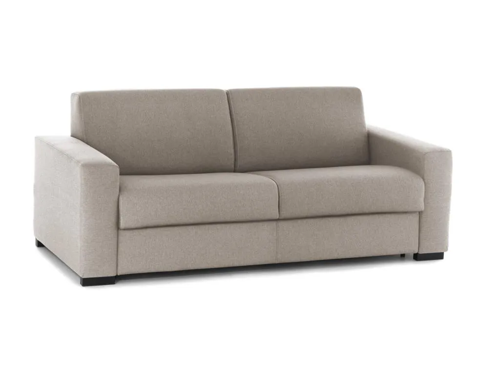 Sofá fijo Homepleno Sofá de 2 plazas Made in Italy Sofá Sala de estar en tela acolchada con reposabrazos delgados Cm 160x95h90 Tórtola 11929sbpr