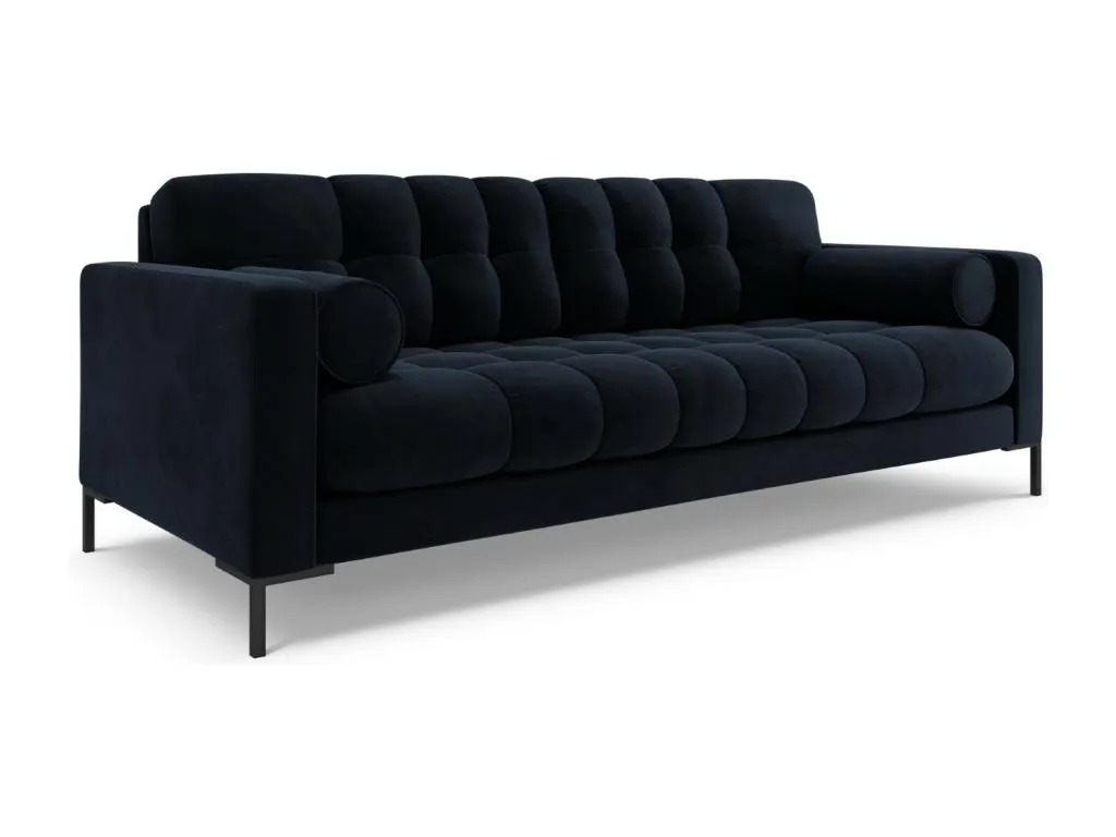 Vivircalido - Sofá Vivircalido 3 plazas de terciopelo azul oscuro - 177x92x75cm dxae05393