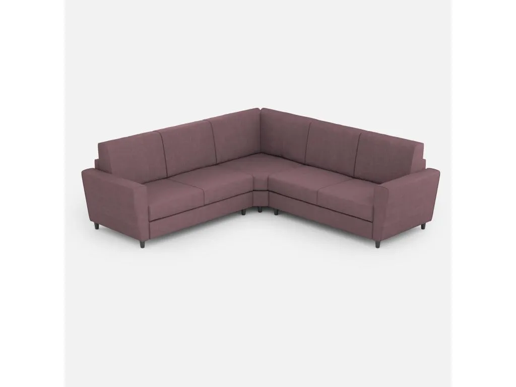 Sofá Patriciabaezcasa de 2 plazas (dos plazas de 60 cm) rincón sofá de 2 plazas (dos plazas de 60 cm) dimensiones exteriores L.228x228 ciruela