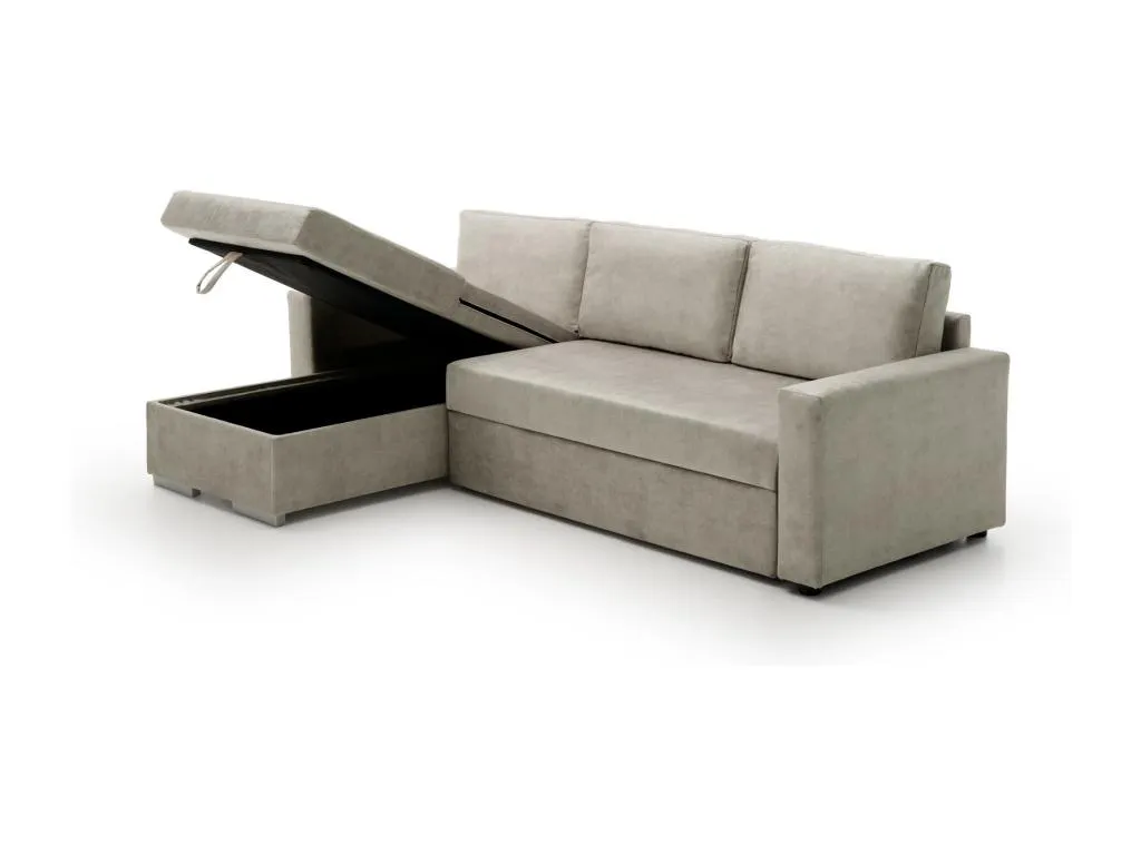 Sofa Cama Chaise Longue Alkihogares Low Cost Gris Izquierda