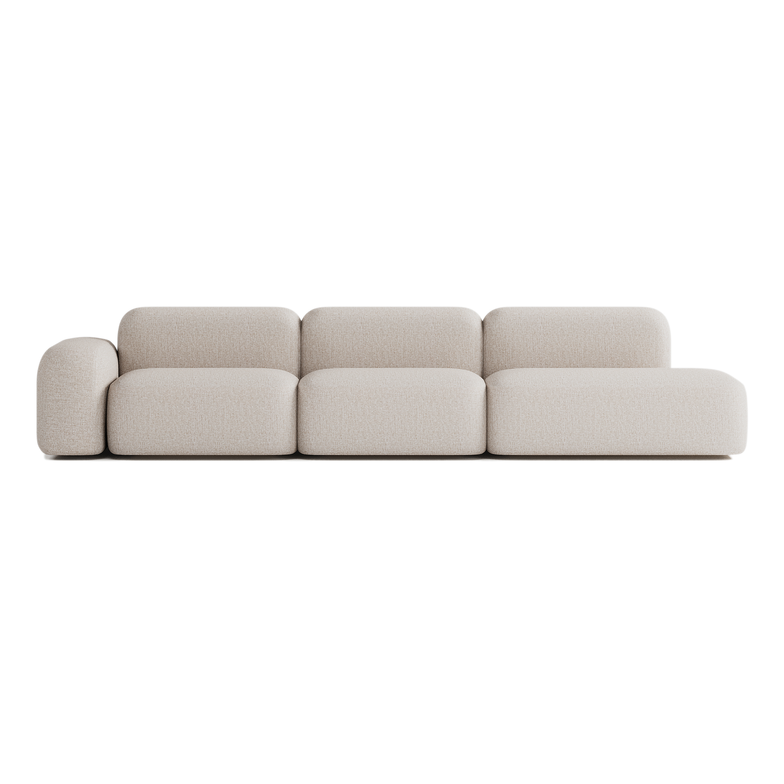 Sofá modular de 5 plazas color beige lc7280u8