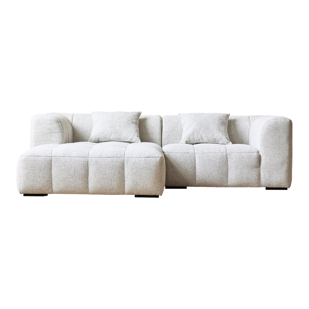Sofá blanco de 240 cm con chaise longue izquierda z3j19sm70