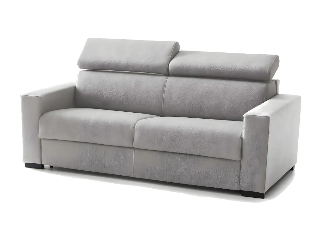 Sofa cama Homepleno Sofá de 3 plazas Made in Italy Sofá de salón con apertura giratoria con reposacabezas ajustable y reposabrazos estándar wooa96176