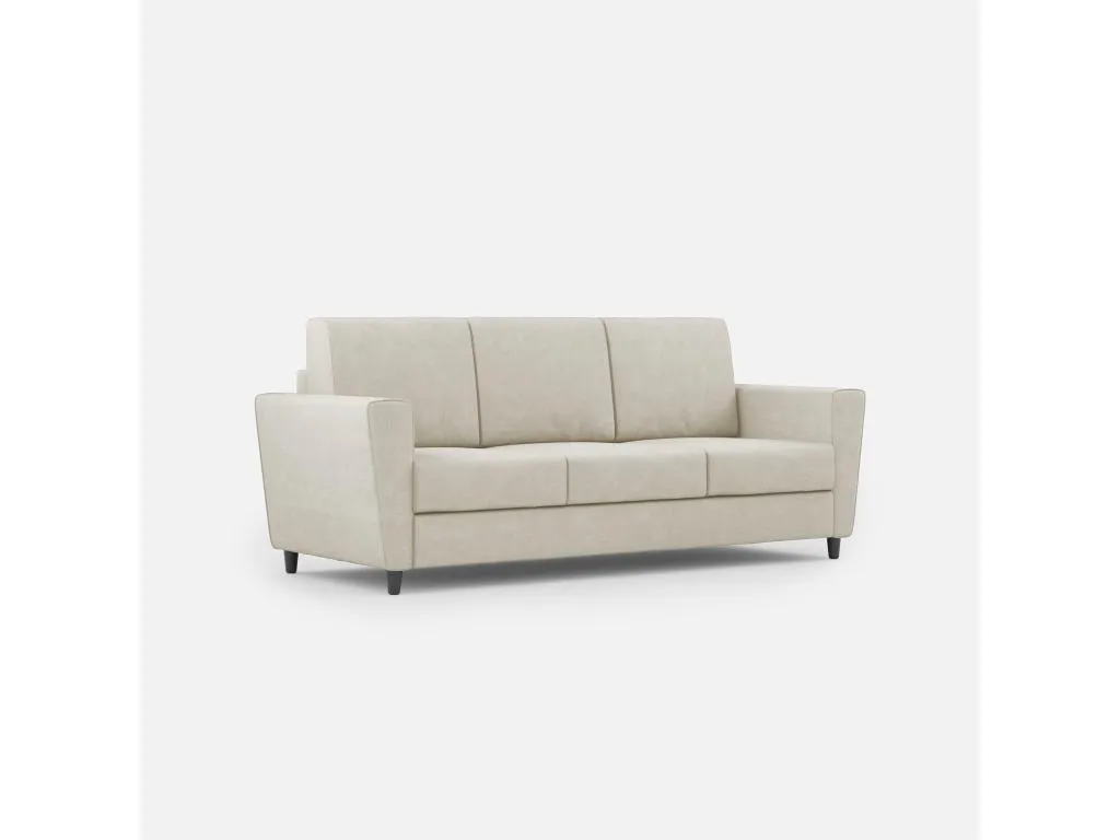 Sofá Patriciabaezcasa de 3 plazas (tres plazas de 60 cm) dimensiones exteriores L.212 cm color leche