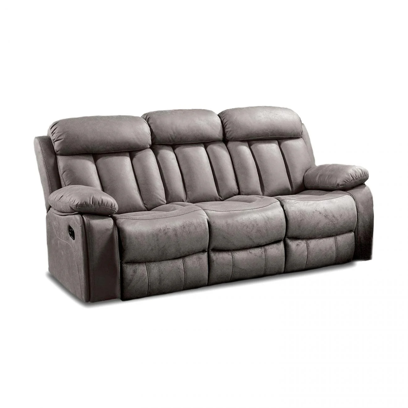 Sofá reclinable 3 plazas tejido marengo