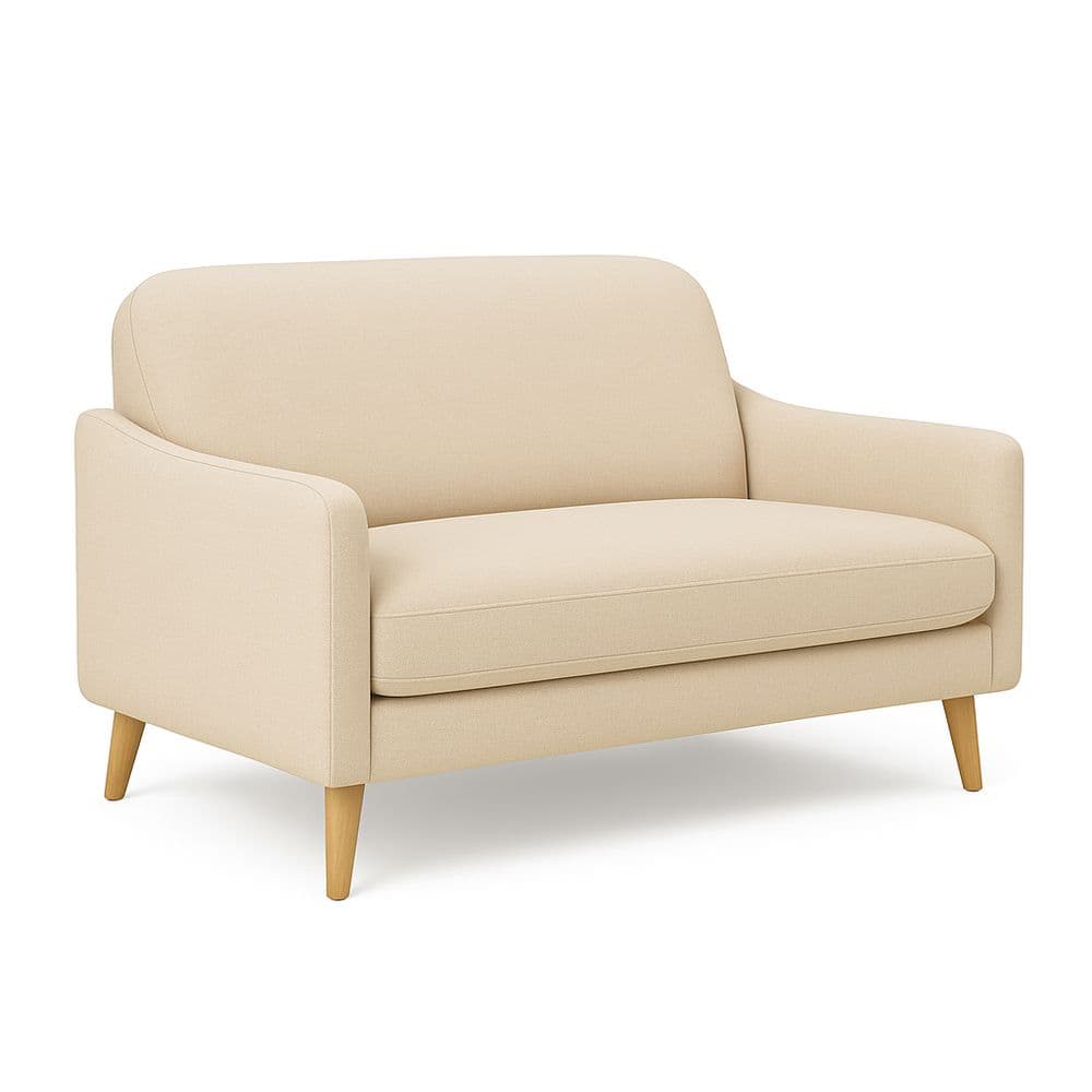 Sofá dos plazas Beige Tela 150x85x90 cm