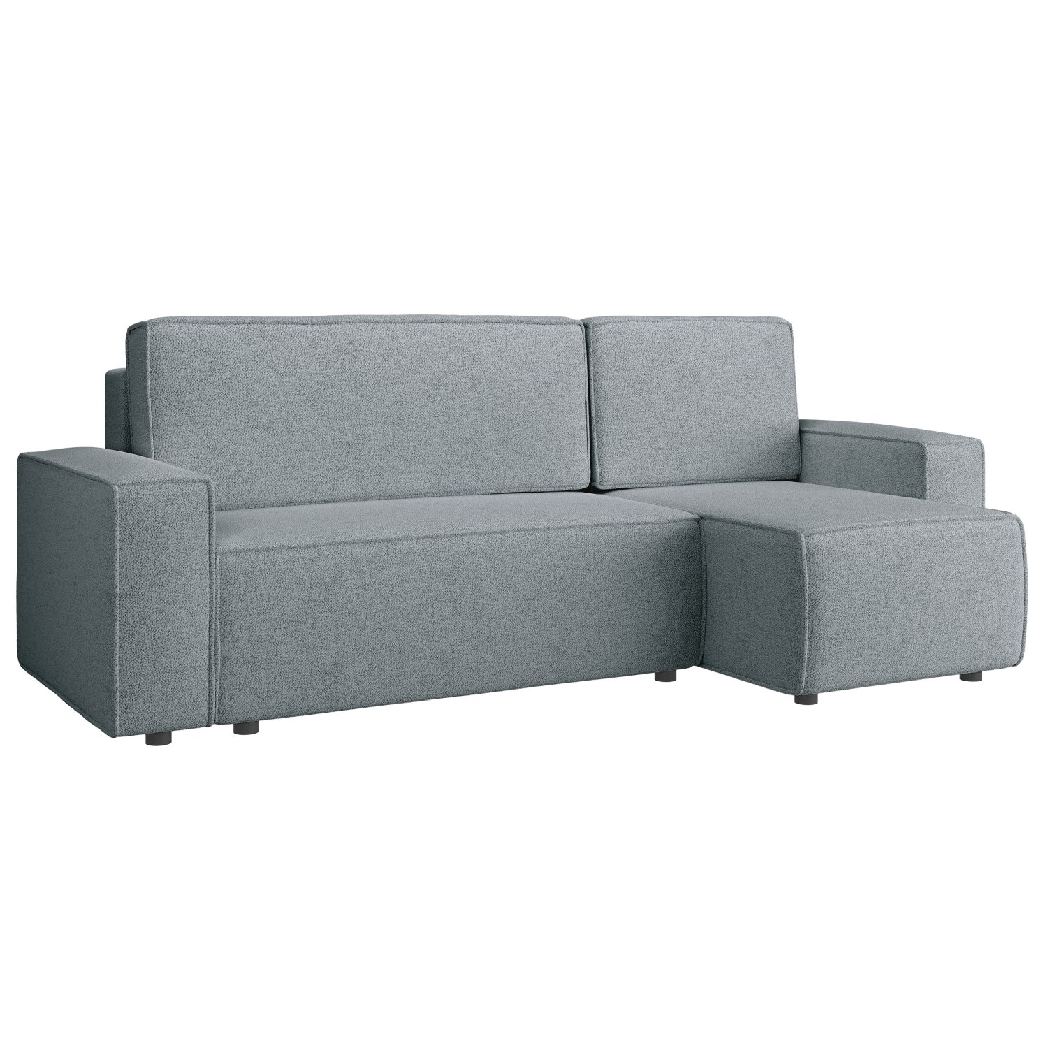 Sofá chaise longue convertible de 3 plazas en gris claro zu8598i7