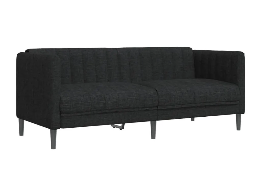 Sofá de 2 Plazas Sencillo, tapizado en tela color negro.  RN5654996