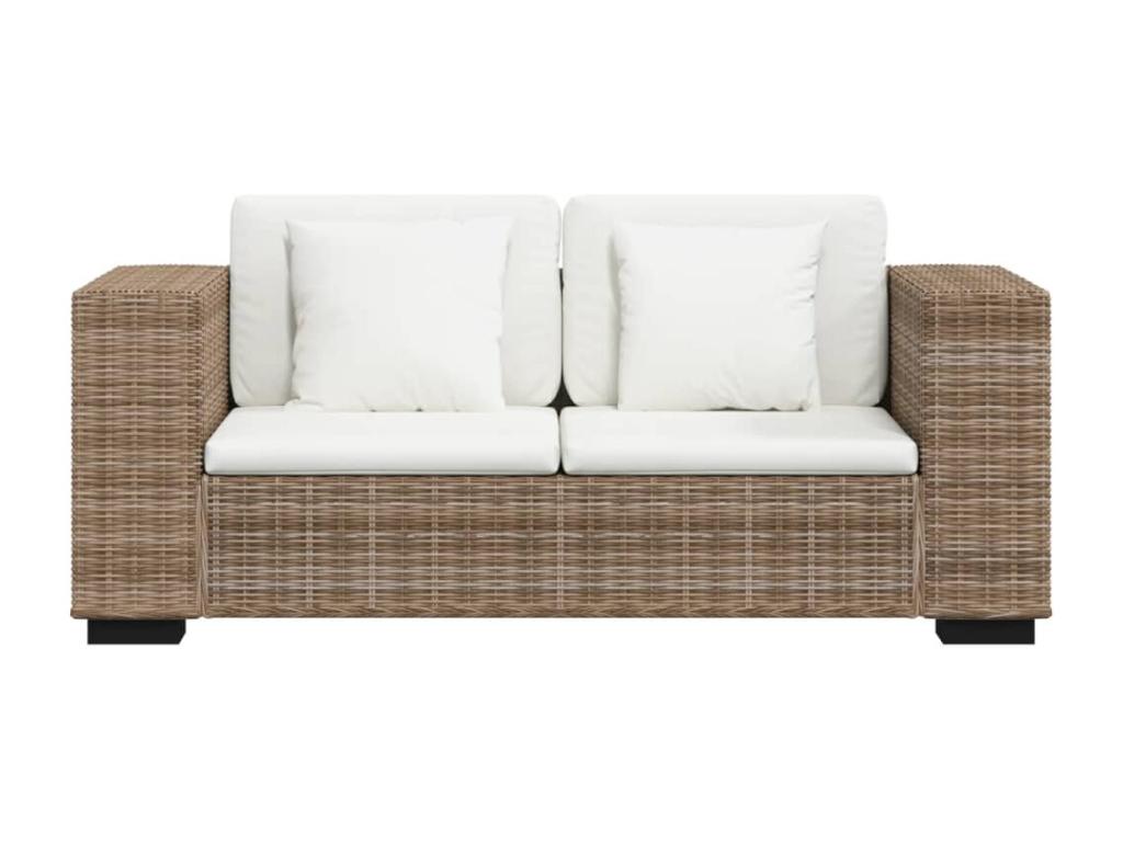 Conjunto de sofá de dos plazas 7 piezas ratán real 82718GBBW