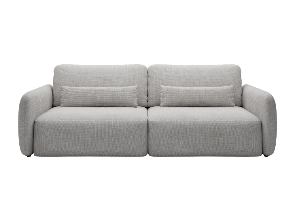 Sofá de 3 plazas de tela texturizada gris claro Lluesmamuebles