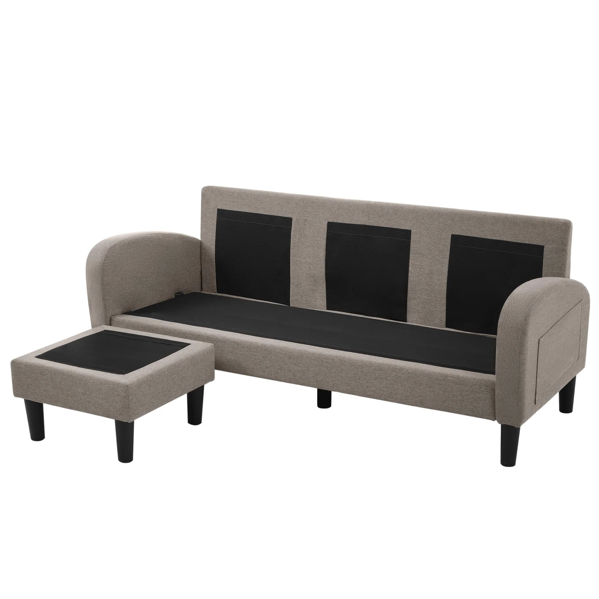 Sofá esquinero en L 3 plazas chaise longue beige