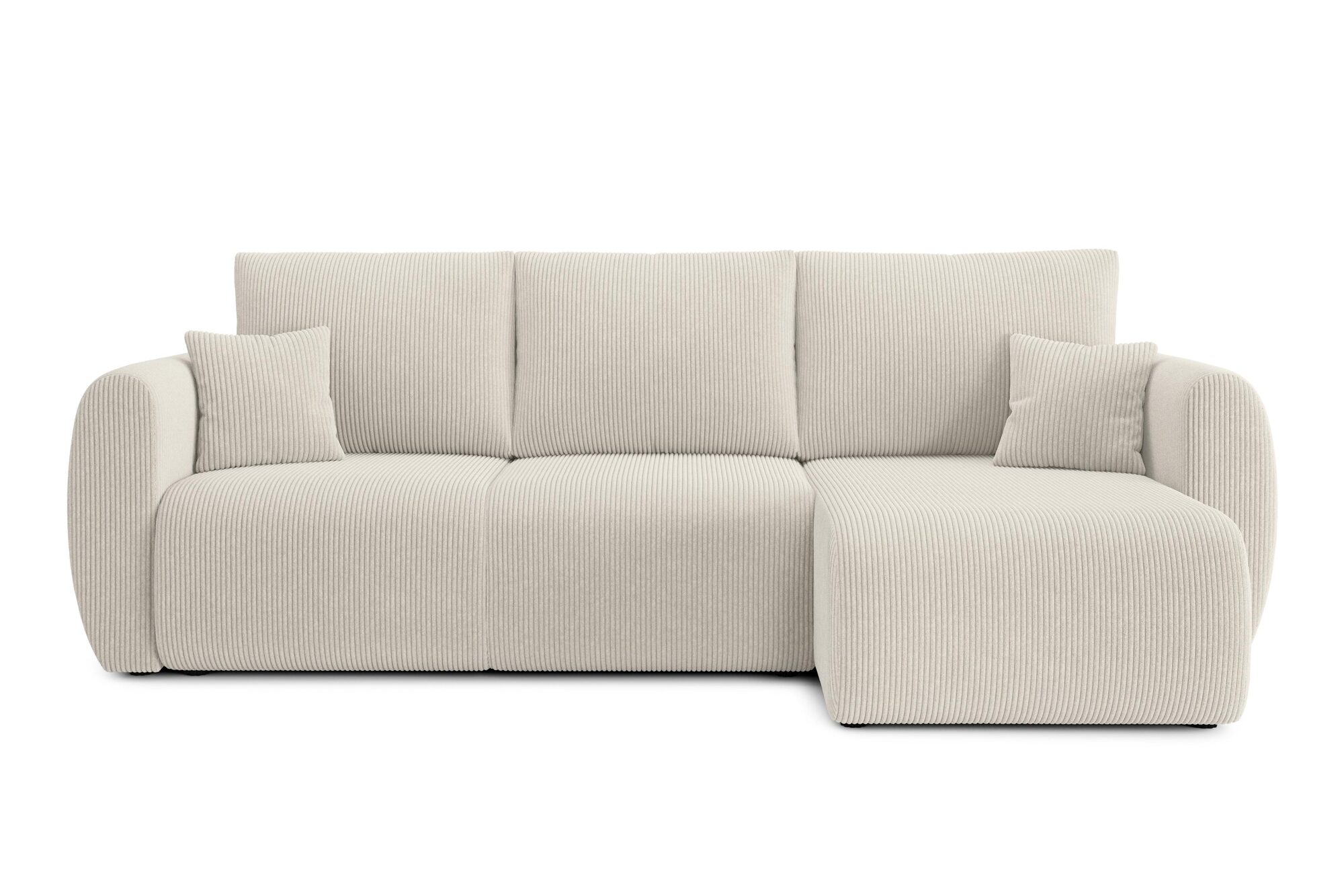 Sofá chaise longue convertible de 4 plazas en terciopelo beige uj4787a9