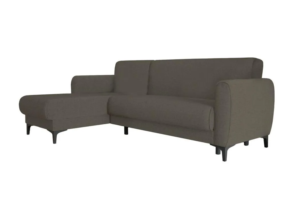 Sofá cama Vivircalido Sofá cama rincón con península reversible Sofá contenedor moderno con chaise longue y 3 cojines 230x153h85 cm Marrón jhiy57227