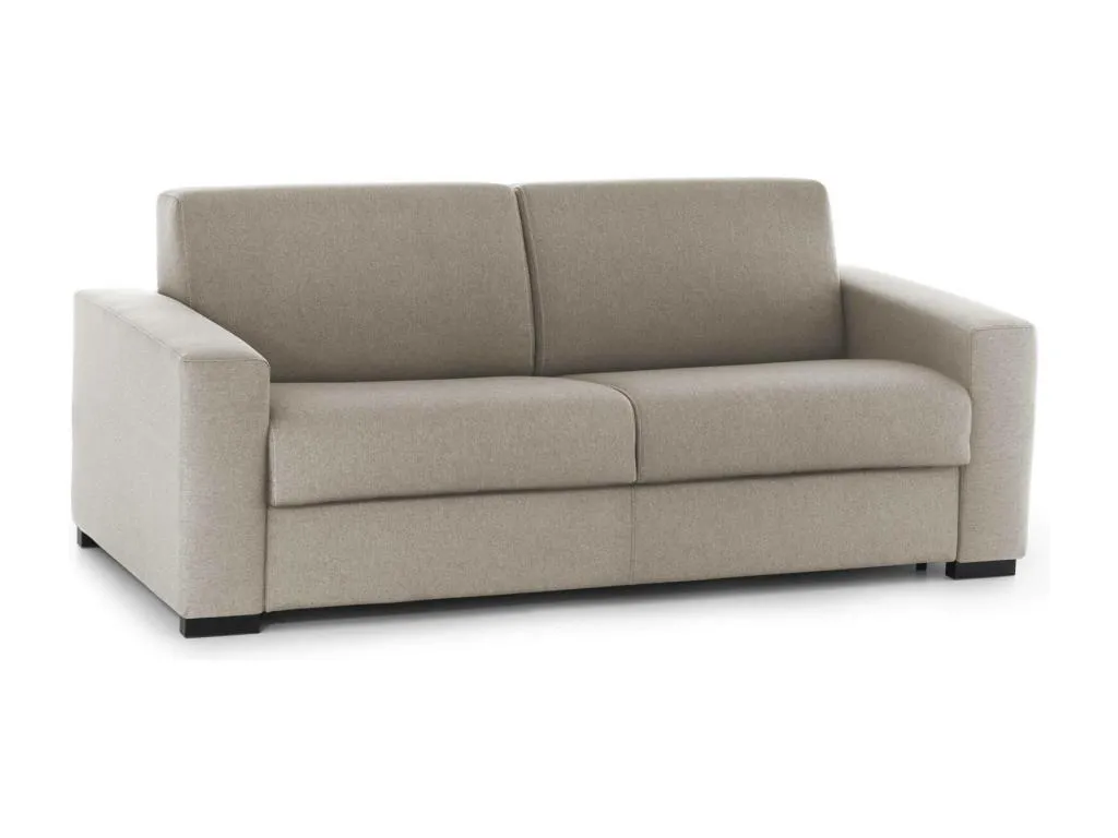 Sofa cama Prietocasa Gran Sofá de 2 plazas Made in Italy Sofá de salón con apertura giratoria en tela acolchada con reposabrazos delgados