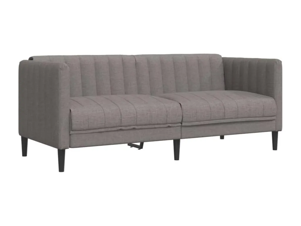 Sofá de 2 plazas tela gris taupe