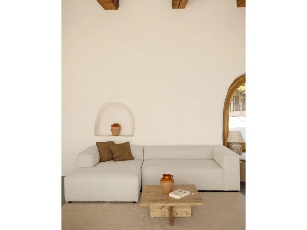 Sofá 4 plazas y chaise longue izquierdo color gris claro 250x175cm - Vivircalido 00119zckb