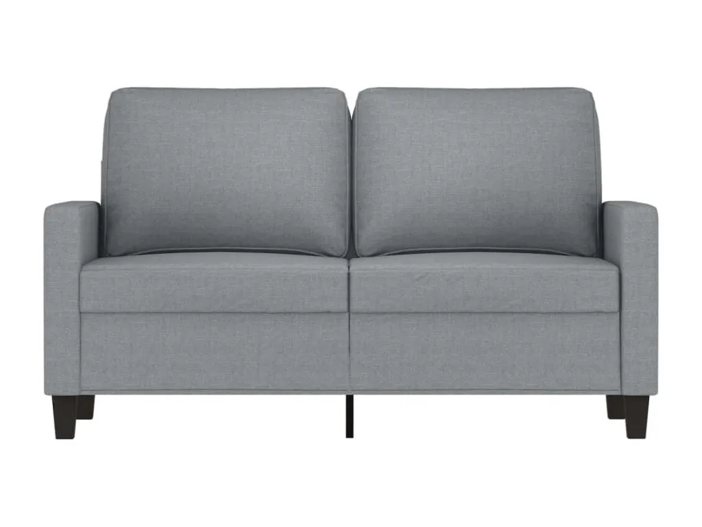 Sofá de 2 plazas de tela gris claro 120 cm GJBF09314