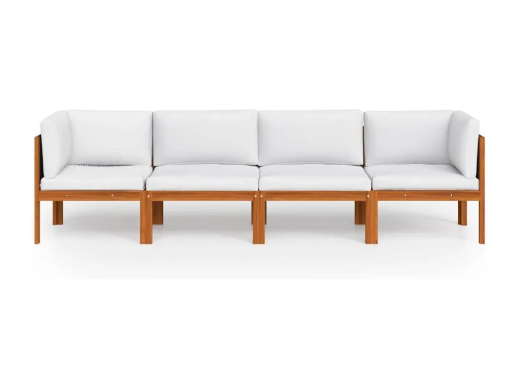 Sofá para jardín de 4 plazas con cojín Decohoguera massivo CZ2354459