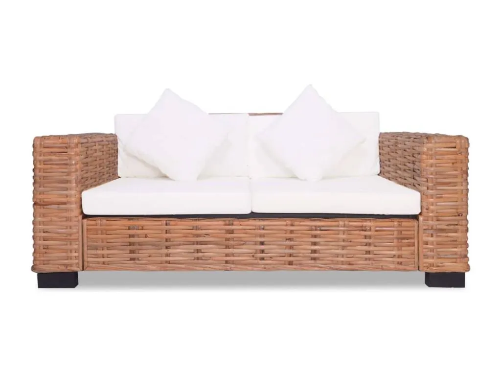 Sofá 2 plazas ratán natural