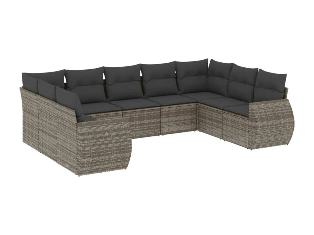 Sofá de jardín 3 plazas con reposapiés Sancaldeco marrón cera 06232PZJN