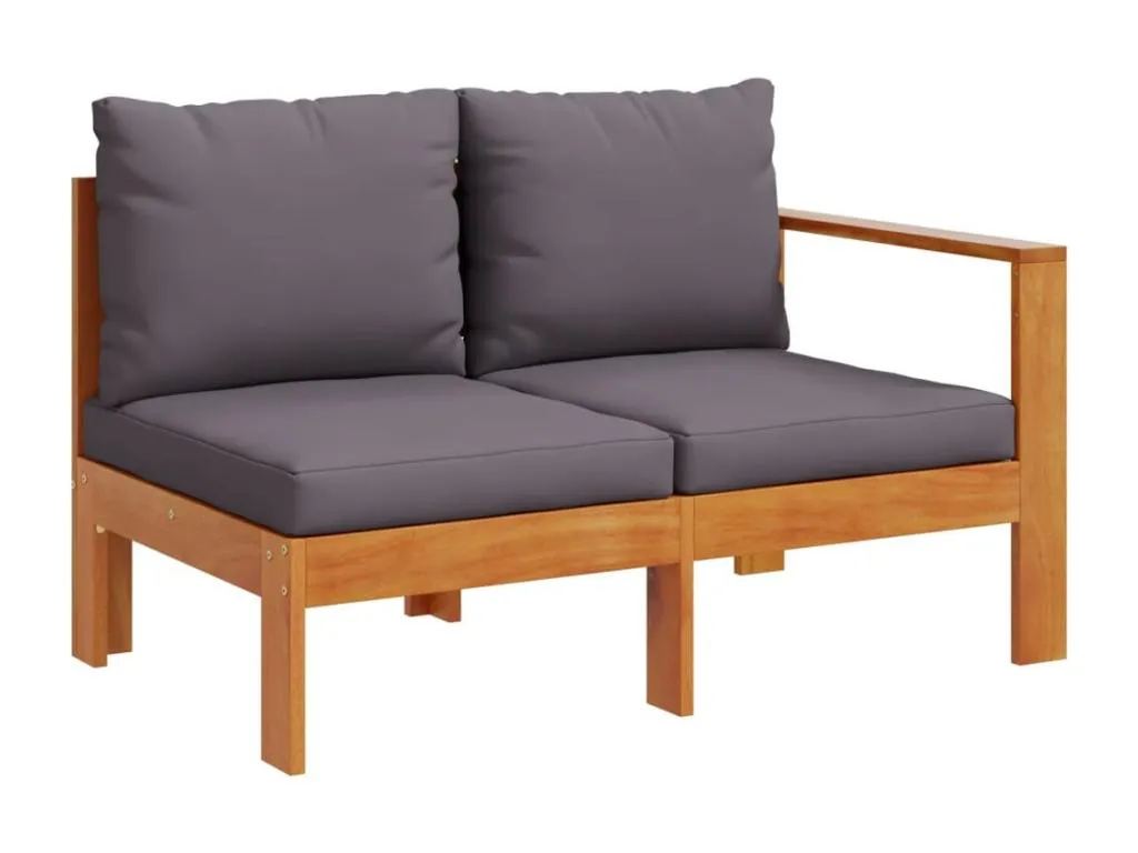 Sofá de jardín con 1 reposabrazos 2 plazas Decoencanto maciza Decoencanto