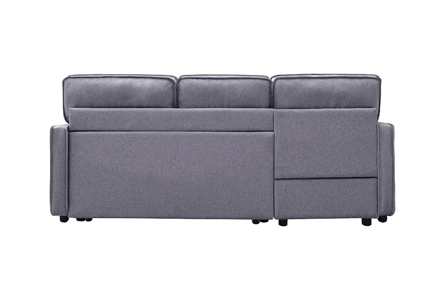 Sofá chaise longue cama 3 plazas con arcón gris