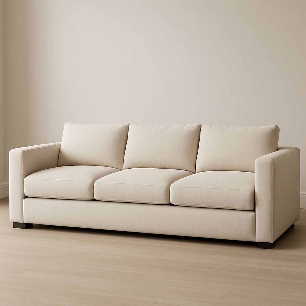 Sofá 3 plazas diseño moderno con brazos y asiento cómodos 200×90×85 cm