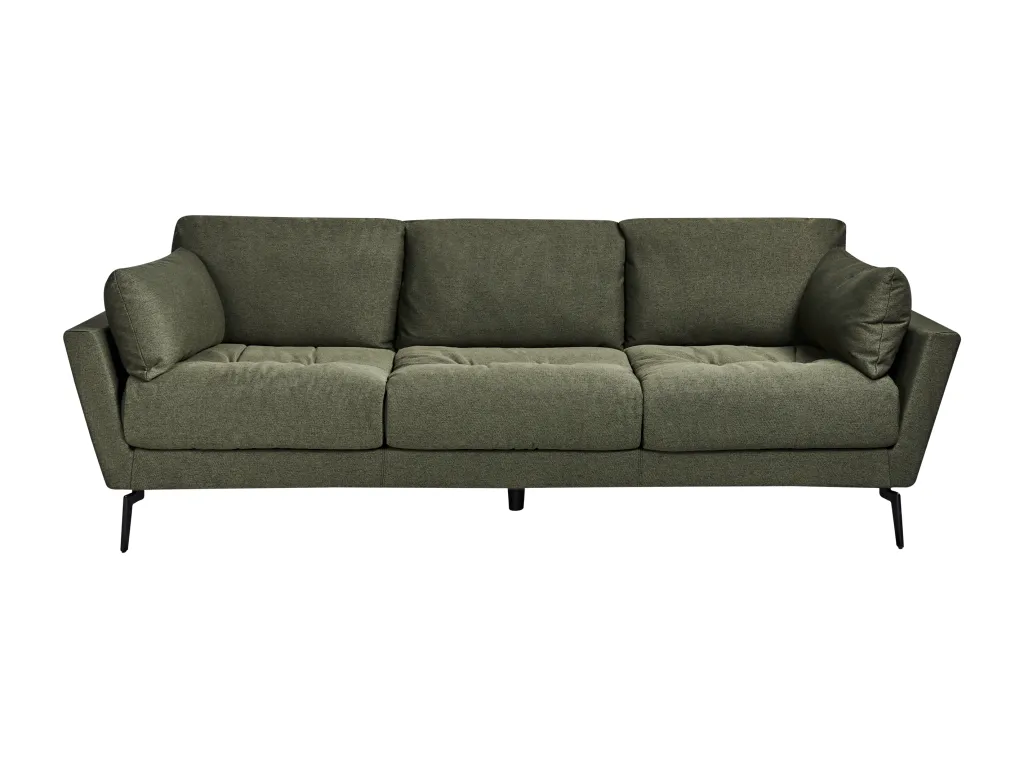 Sofá 4 plazas de tela verde Habitarluz 25654CXVT