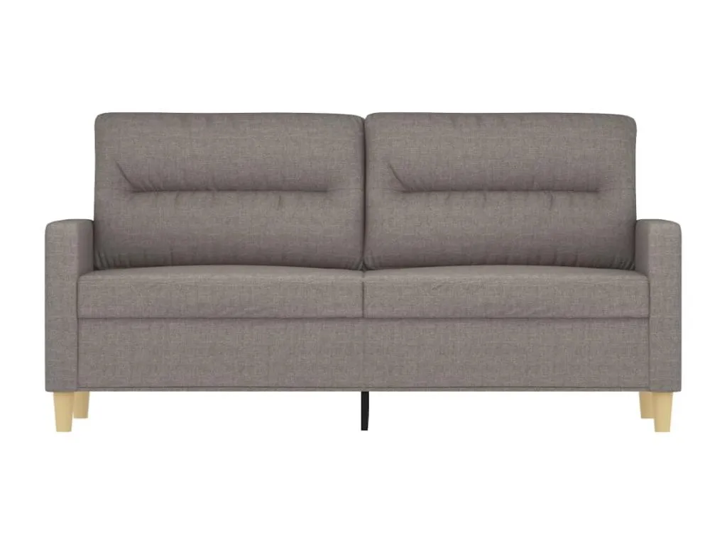 Sofá de 2 plazas de tela gris taupé 140 cm fohu38272