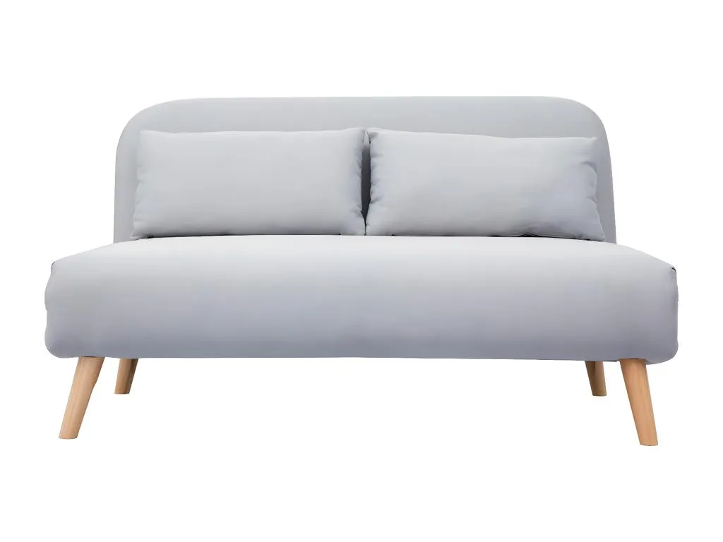 Sofá cama convertible 2 plazas en tejido gris claro Banakdecoracion DGUZ81352