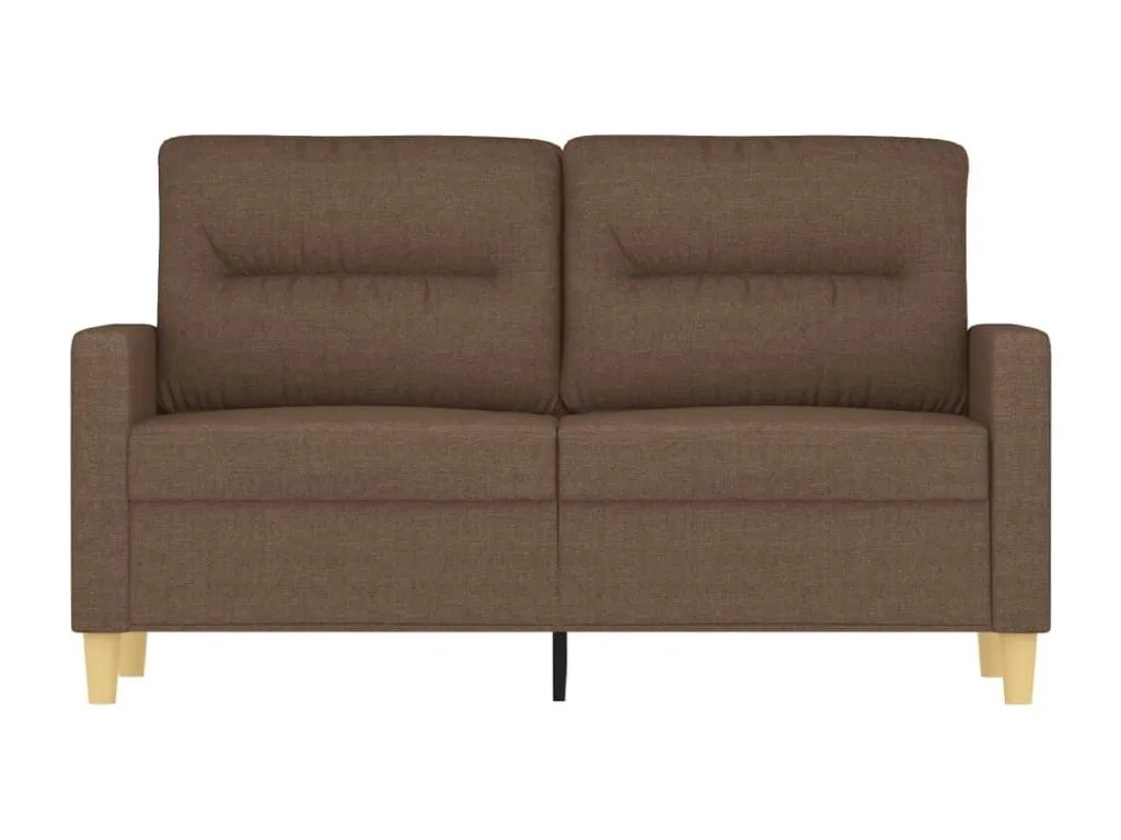 Sofá de 2 plazas en tela color marrón de 120 cm LX8372966