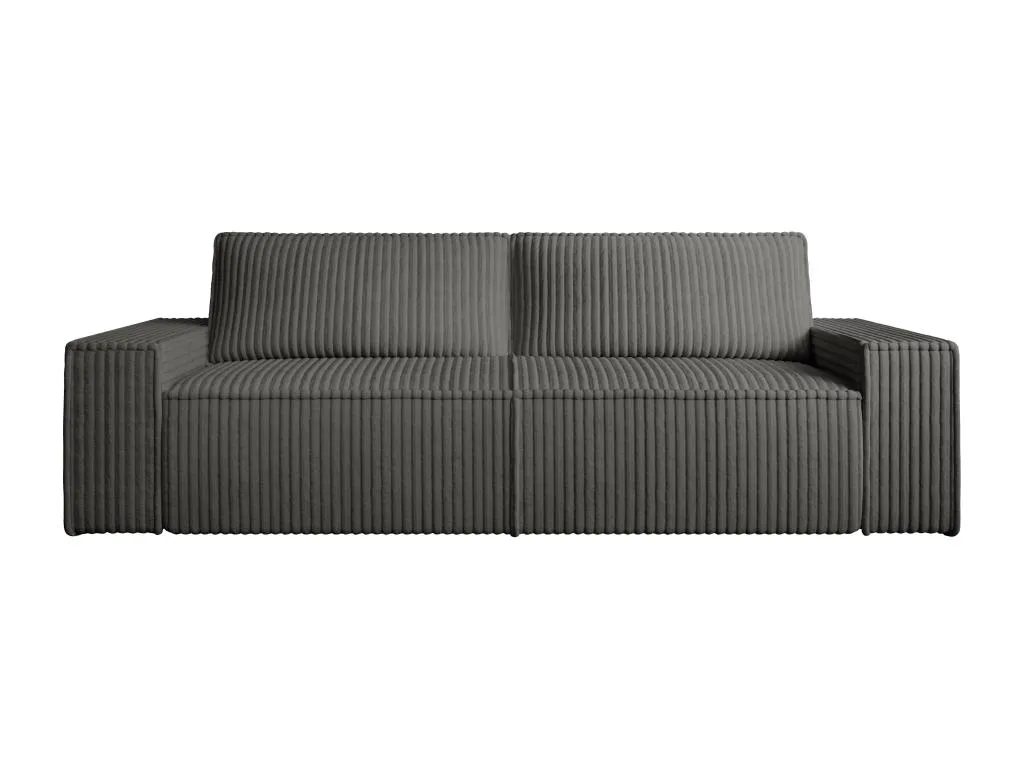 Sofá de 3 plazas de pana en negro compacto antracita Vivirsingular egbq45573