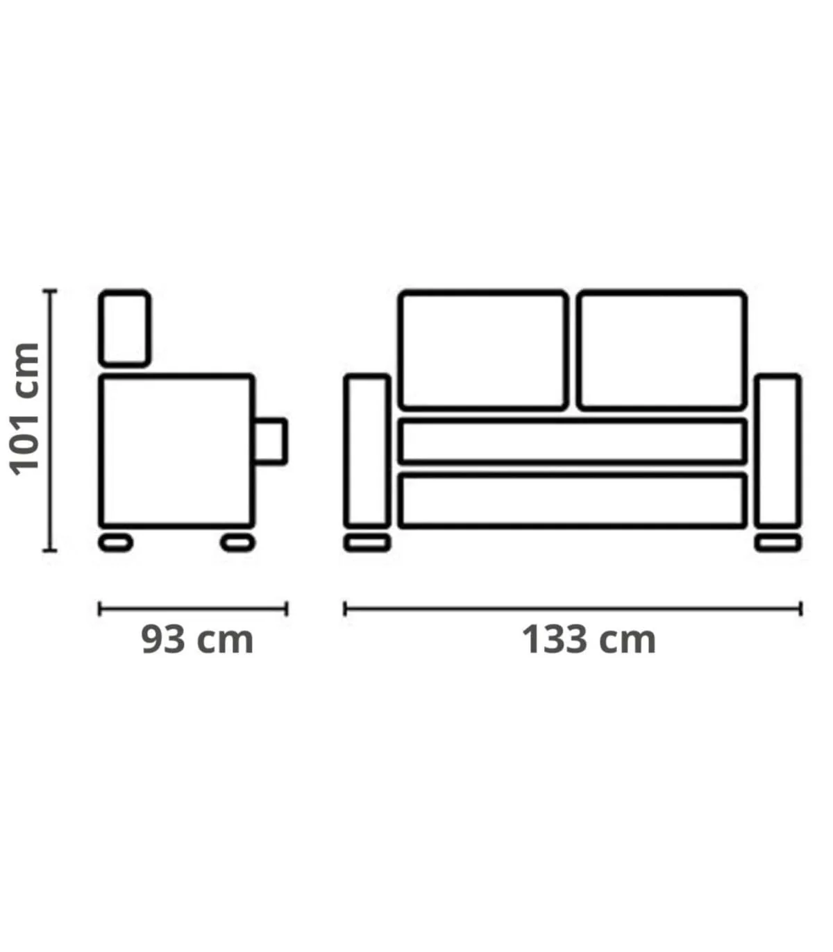 Sofá relax manual 2 plazas microfibra beige