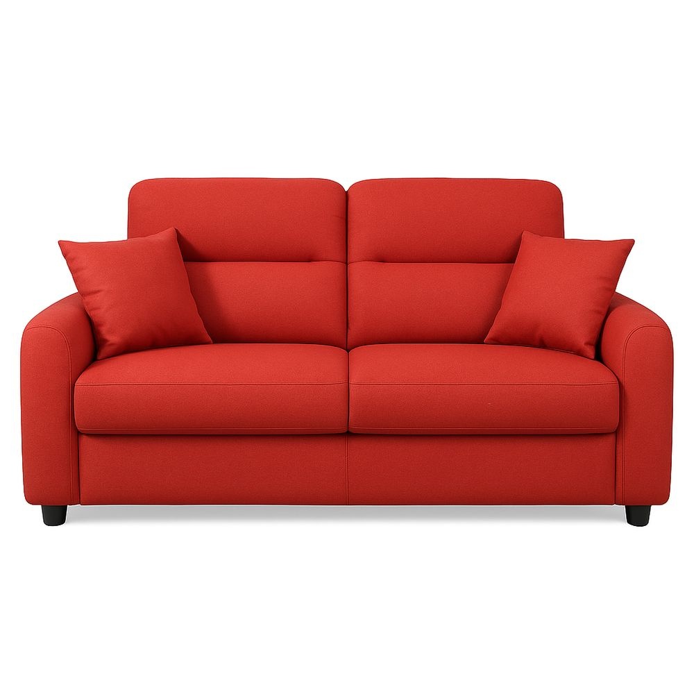 Sofá de tela rojo moderno tres plazas salón