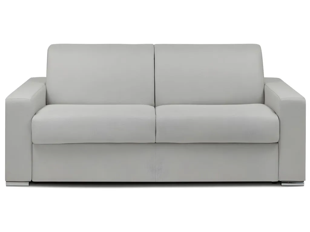 Sofá cama de 3 plazas de tela de apertura rápida Boverdeco - Gris - Cama de 140 cm - Colchón de 18 cm