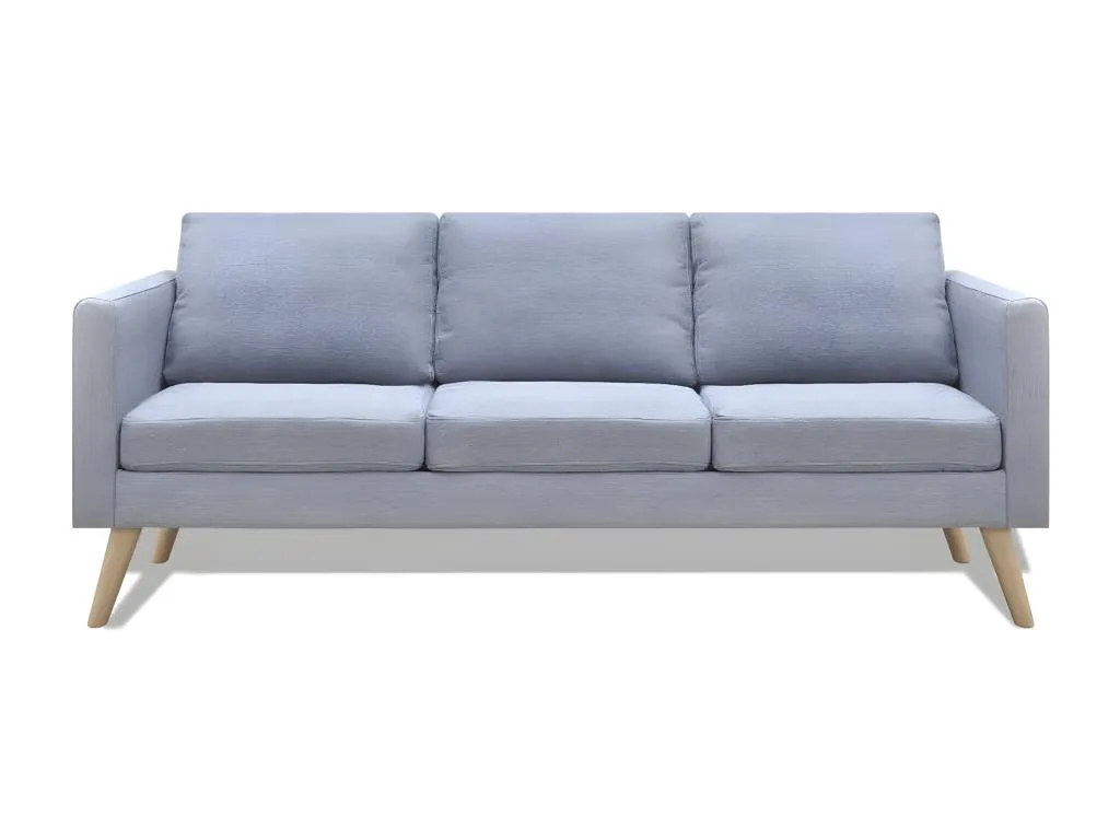 Sofá 3 plazas Tela gris claro 28220adjy